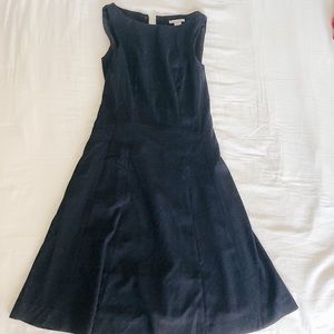 Dotted Navy A-line Dress- H&M